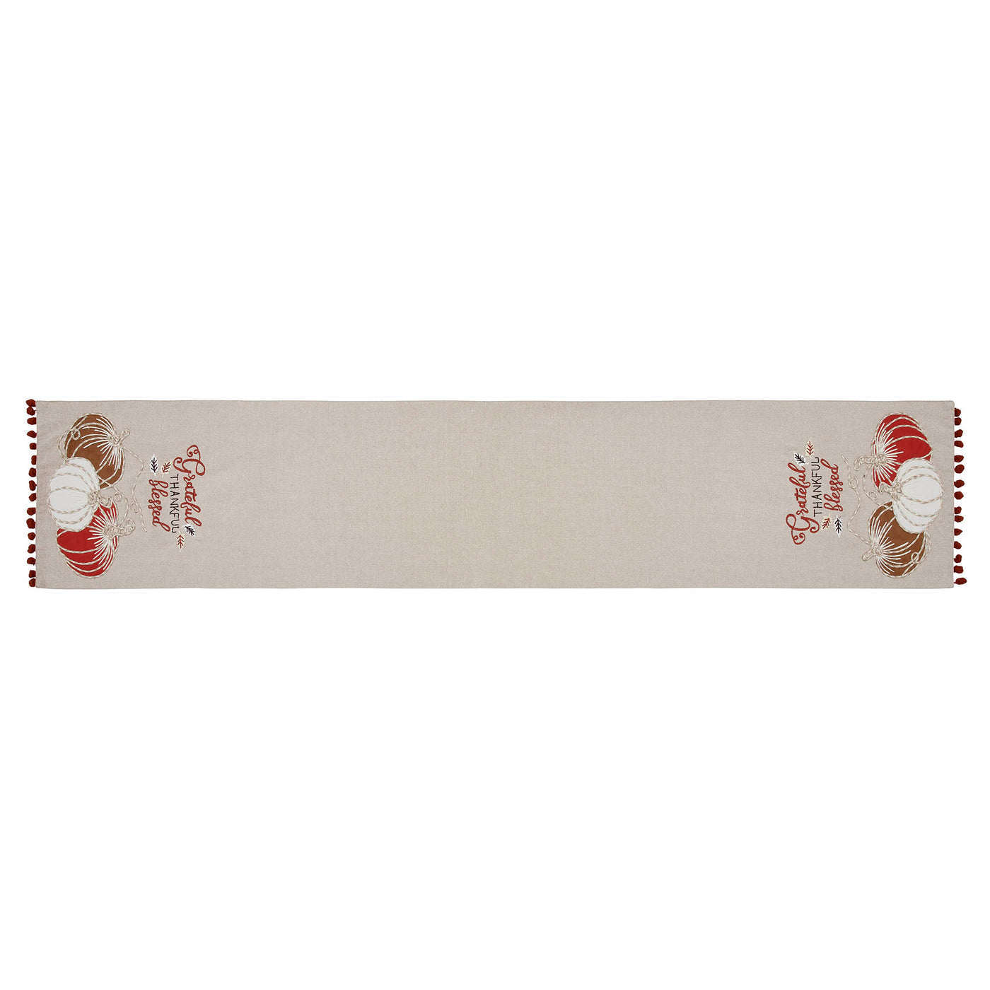 Grateful Thankful Blessed Pumpkins 60" Table Runner