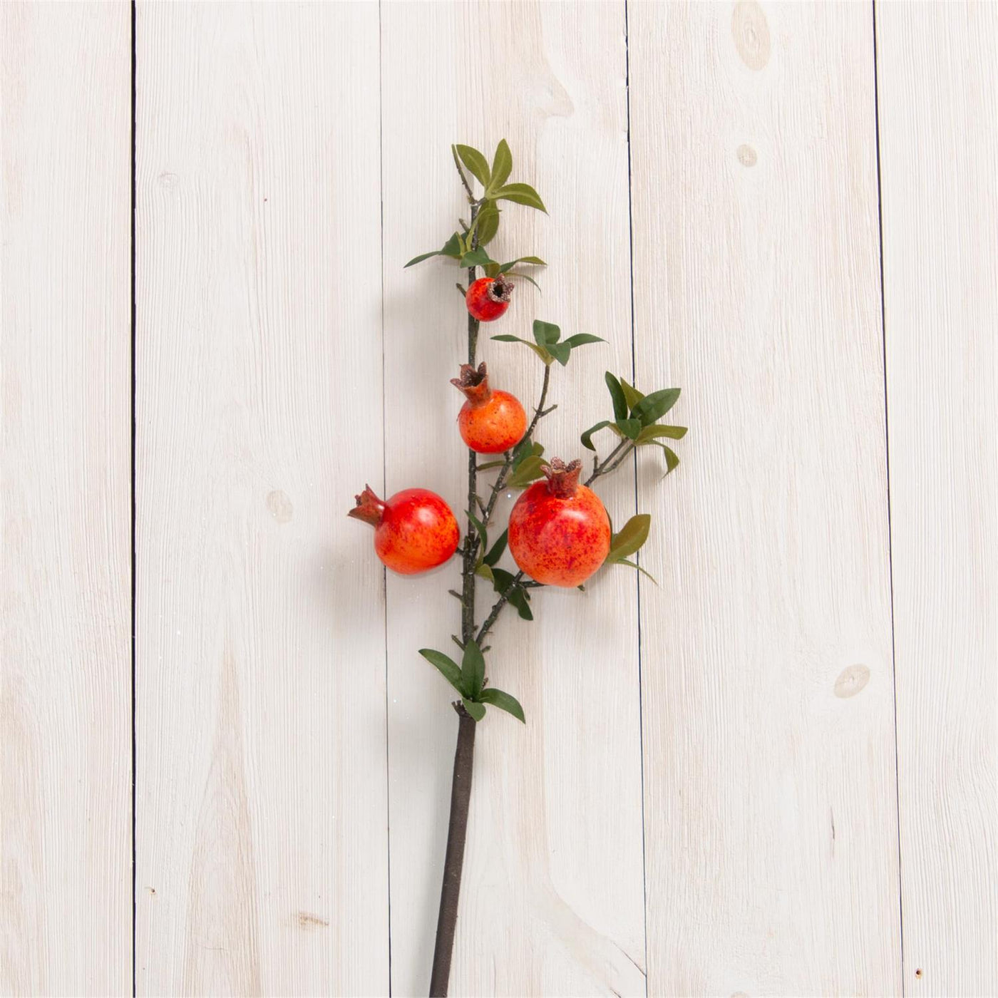 Pomegranate and Leaves 29" Faux Branch