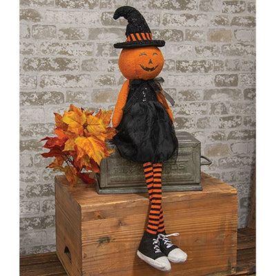 🧙‍♀️ 7 WITCHY DAYS DAY 2 ✨ Jack O Lantern Witch Dangle Leg Doll