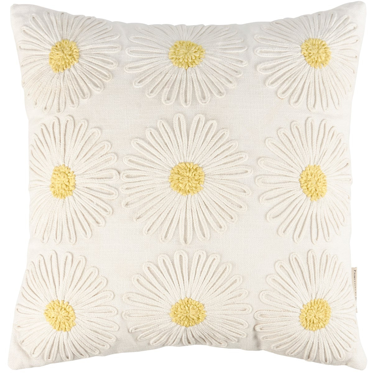 Crochet Daisies 16" Accent Pillow