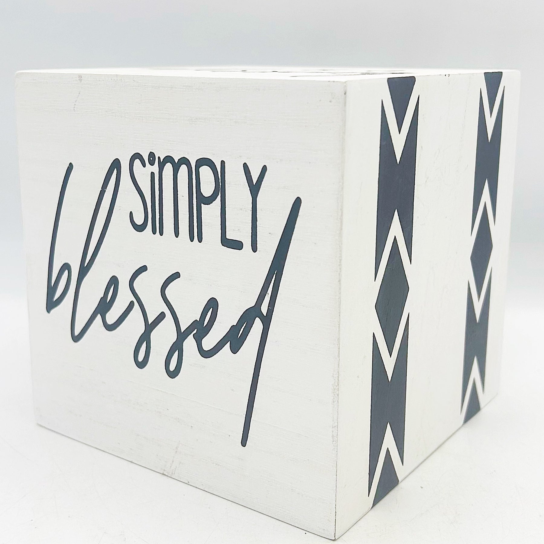 Message Cube 💙 Rustic White Simply Blessed Messages Cube 5