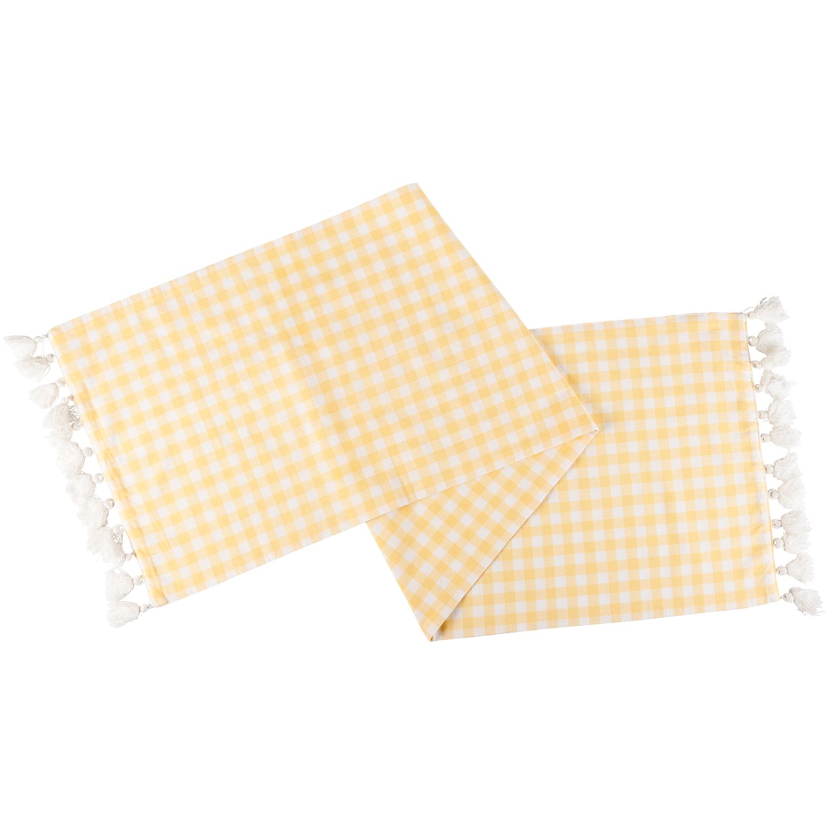 Yellow Gingham 56" Table Runner