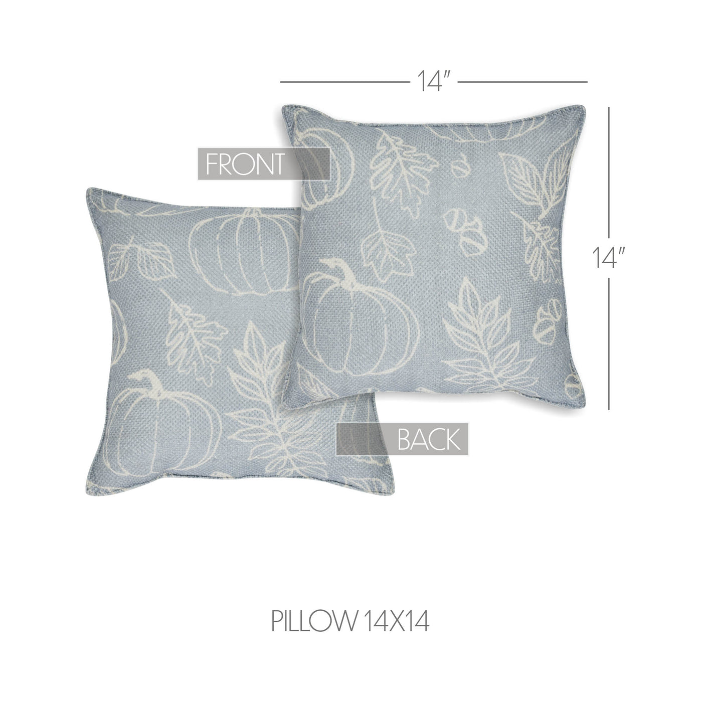 Silhouette Pumpkin Grey 14" Accent Pillow