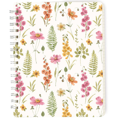Flower Garden Spiral Notebook Journal