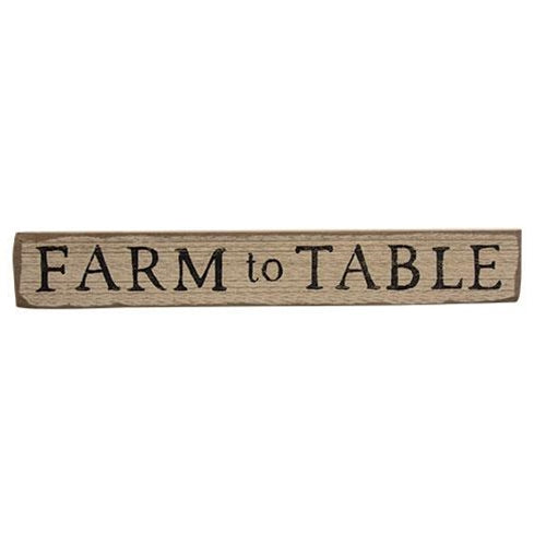 💙 Farm to Table Distressed Barnwood Sign 24"