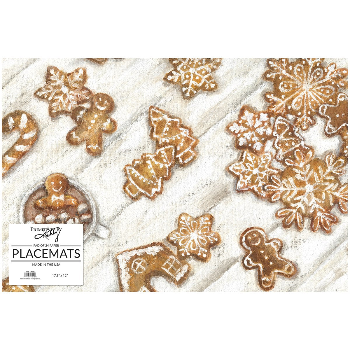 💙 Gingerbread Paper Placemat Pad of 24