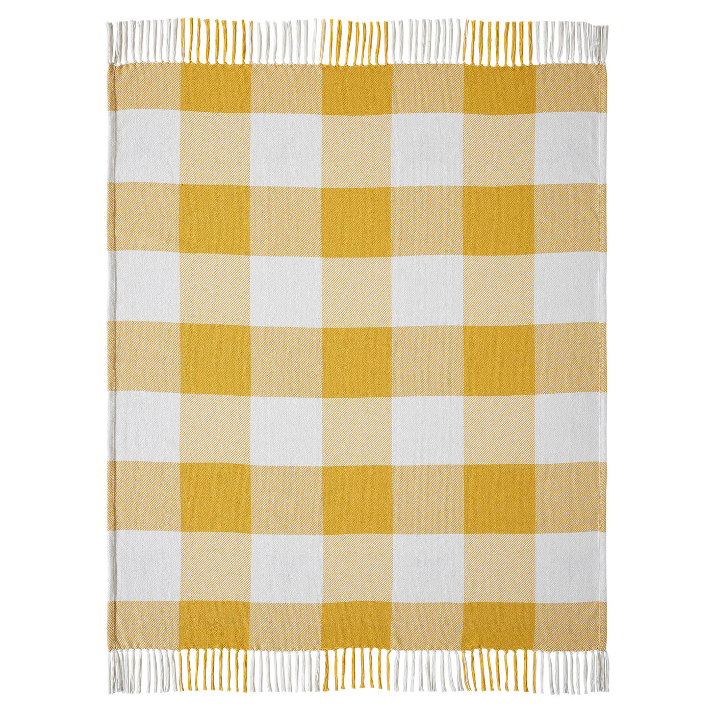 Buzzy Bees Woven Yellow and White Throw