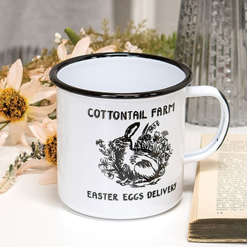 Cottontail Farm Bunny Enamel Mug