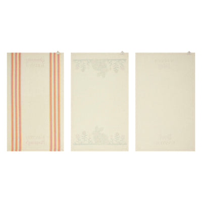 Set of 3 Bunny Hop Floral Bunny & Easter Tea Towels