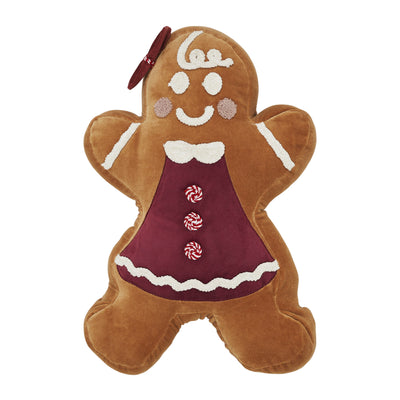 Mrs. Gingerbread Appliqued Pillow