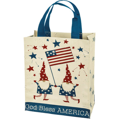 🎄God Bless America Land That I Love Small Market Tote Bag