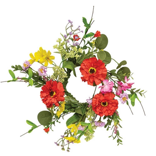 Sun Dazzled Blooms 8" Faux Floral Ring