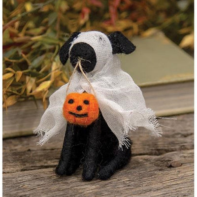 Halloween Ghost Felt Dog Ornament