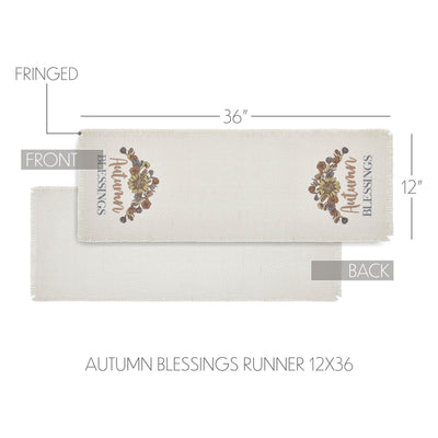Bountifall Autumn Blessings 36" Table Runner