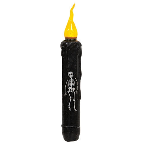 💙 Dancing Skeleton Flicker Timer Taper 7" Candle