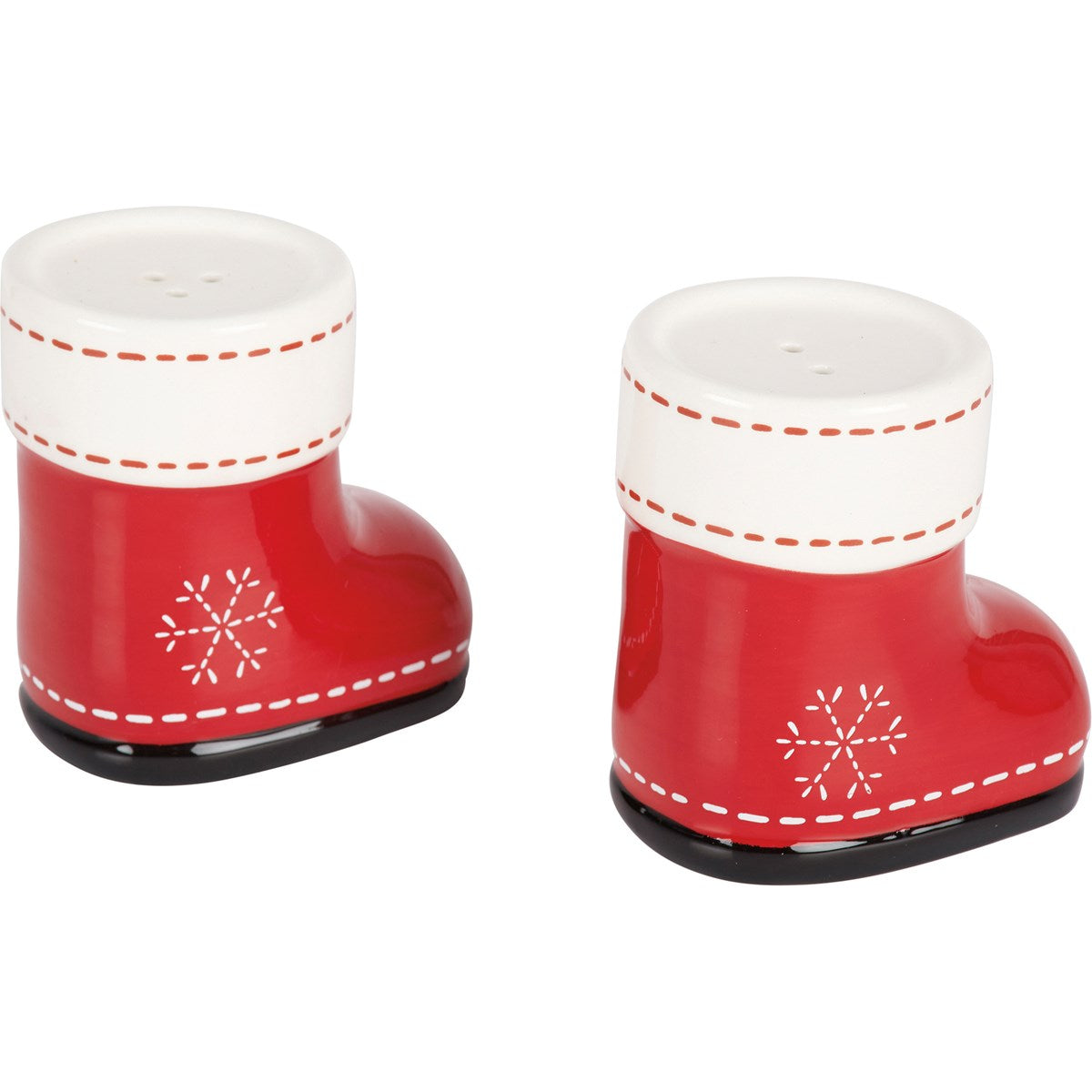 Red Santa Boots Salt and Pepper Shakers