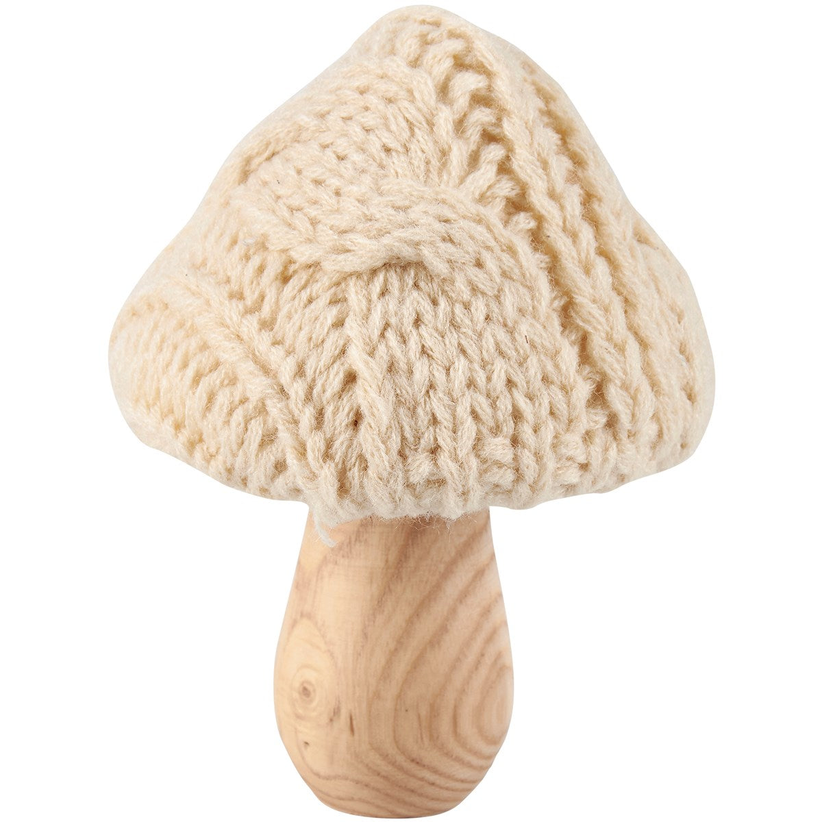 Set of 2 Knitted Mushrooms Sitter Figures