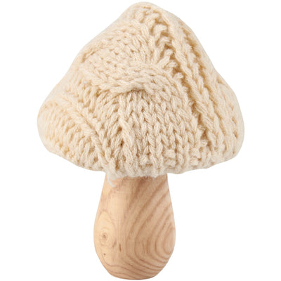 Set of 2 Knitted Mushrooms Sitter Figures