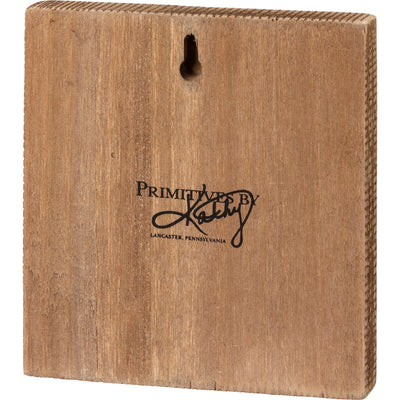 Sunflowers In Mason Jar Vase 6" Wooden Block Sign