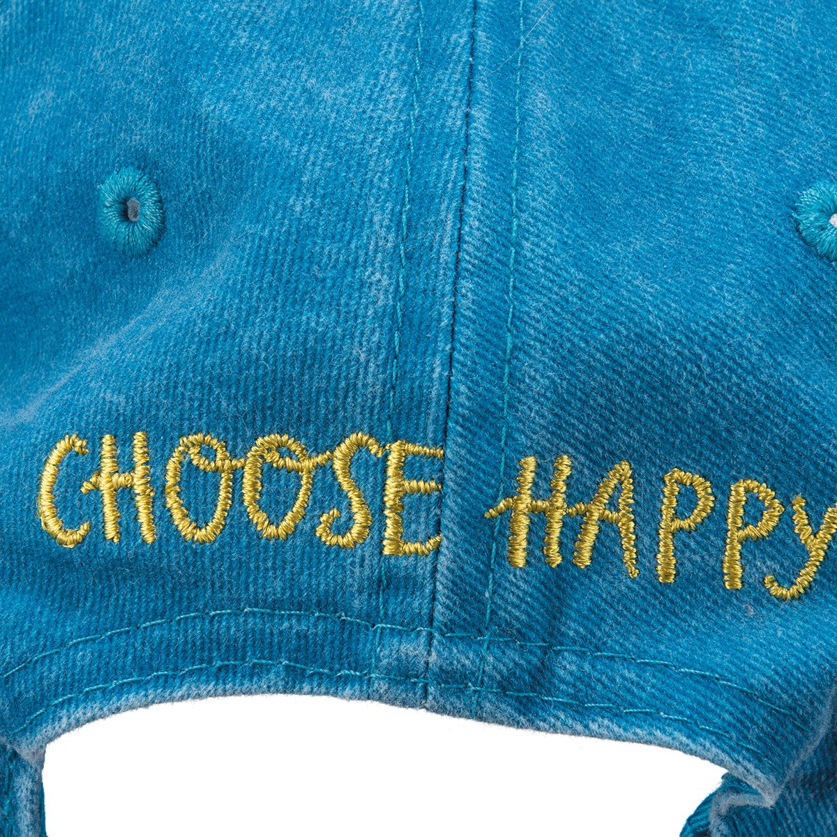 Choose Happy Embroidered Flowers Baseball Cap