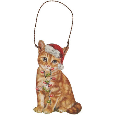 DAY 1 ✨ 25 Days of Ornaments ✨ Orange Cat Santa Ornament