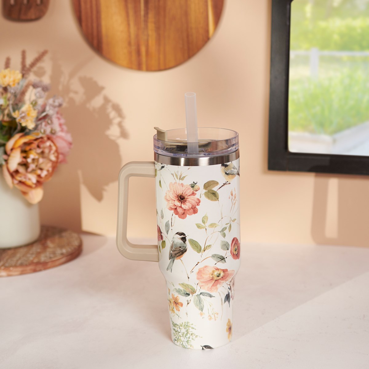 Chickadees 40 oz Insulated Travel Mug