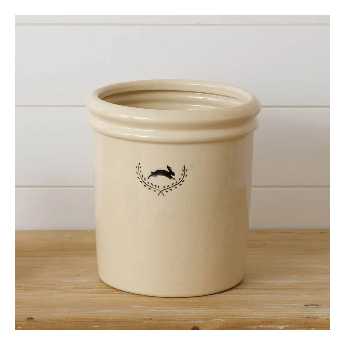 Rabbit Traditions 9.5" H Stoneware Crock