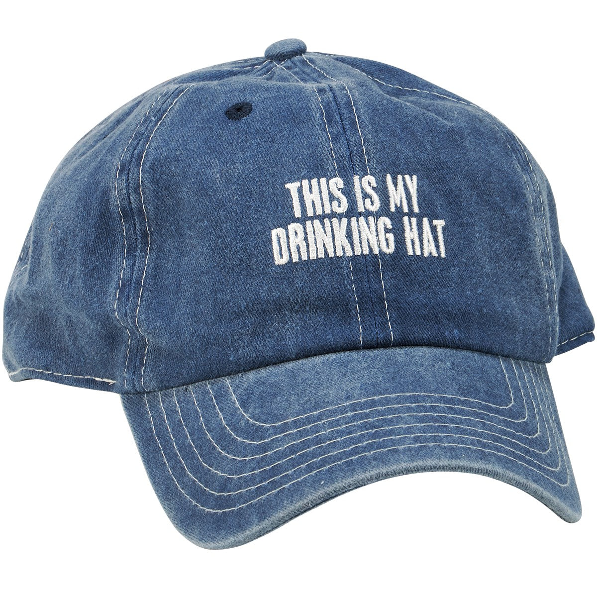 My Drinking Hat Distressed Blue Baseball Cap