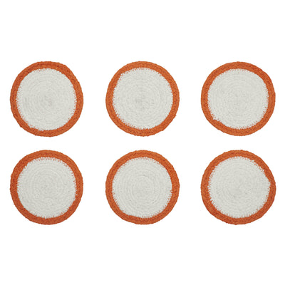 Set of 6 Halloween Jack O' Lantern Stencil Coasters