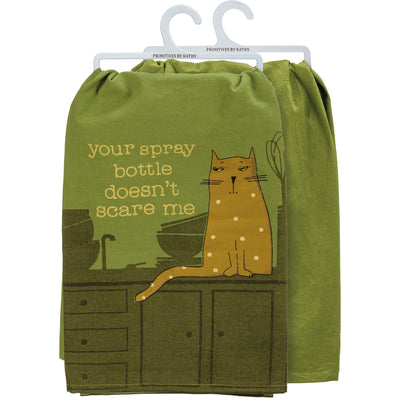 Your Spray Bottle Doesn't Scare Me Cat Kitchen Towel