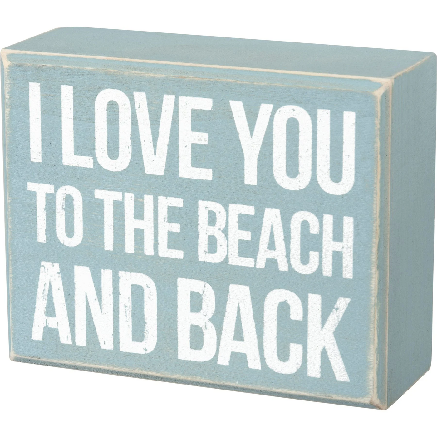 I Love You To The Beach And Back 4" Box Sign
