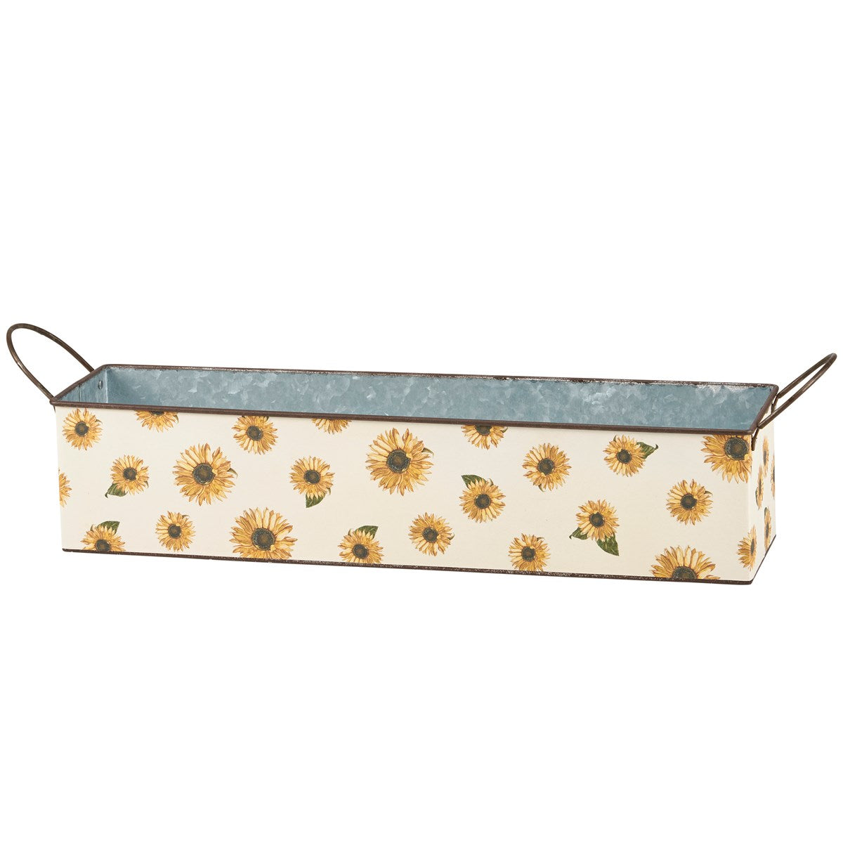 Sunflowers Rectangle Metal Bin Set