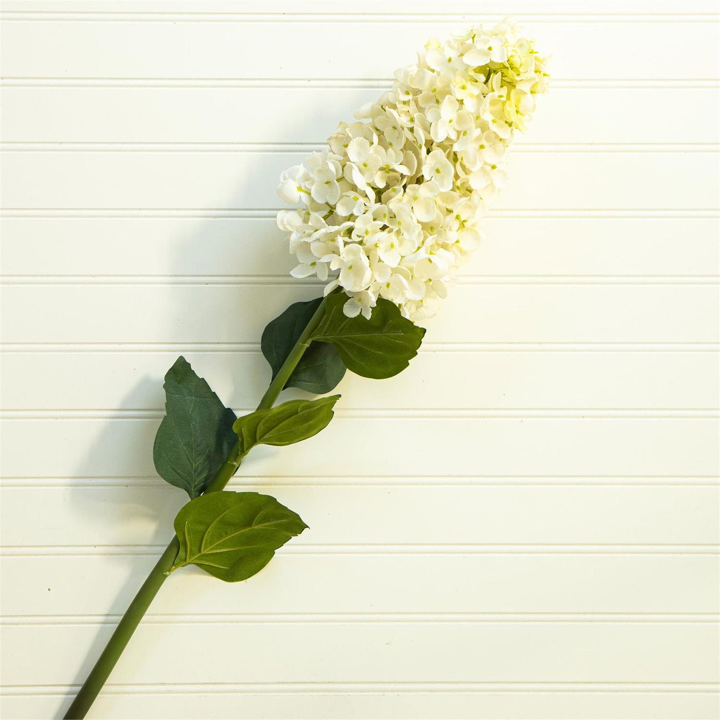 White Cone Hydrangea 36" Faux Floral Stem