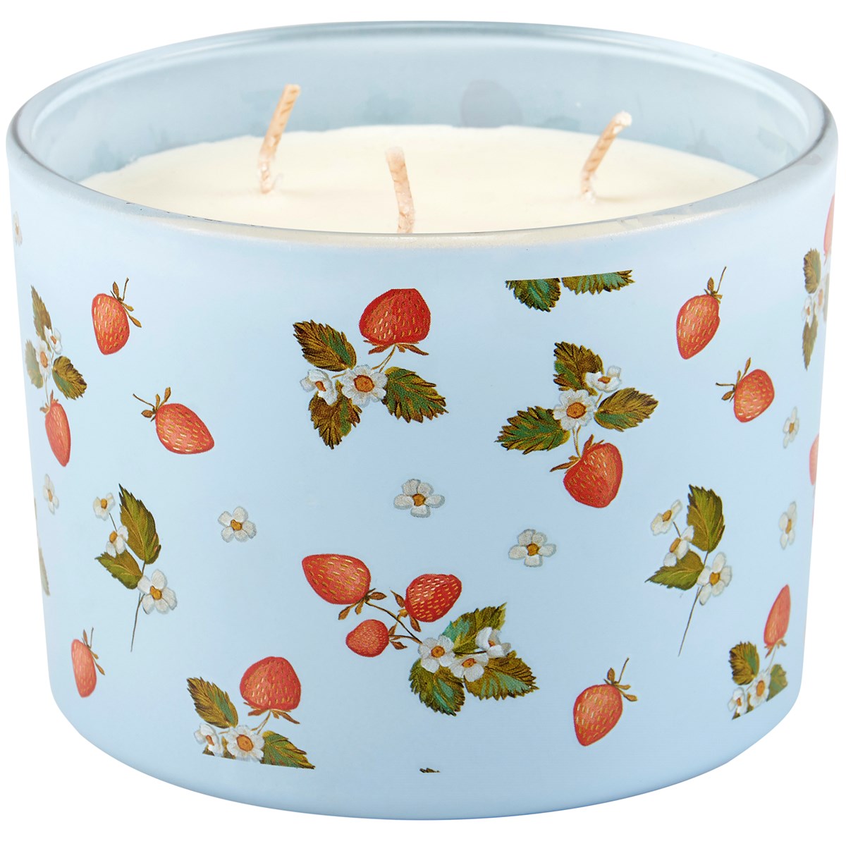 Strawberry Blossoms 14 oz Three Wick Jar Candle