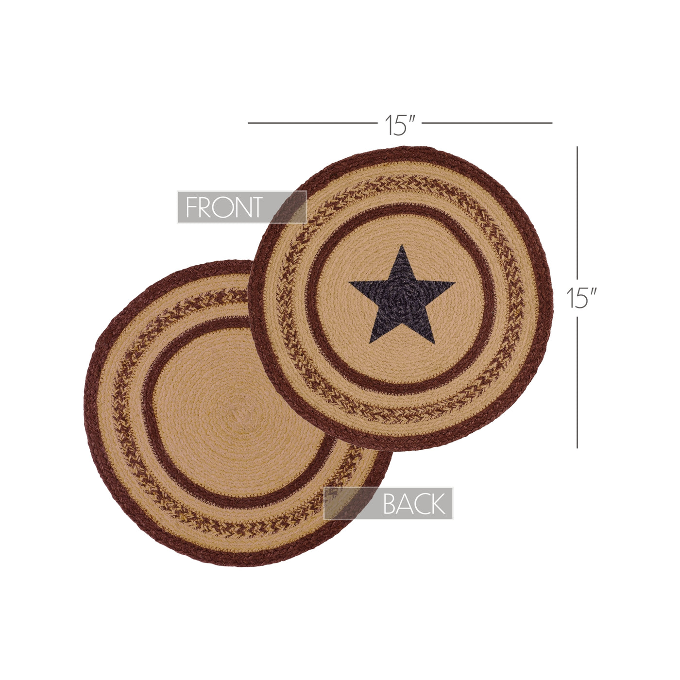 Potomac Americana Stencil Star 15" Jute Trivet