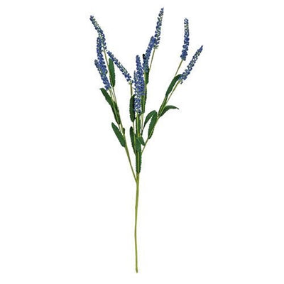 💙 Blue Icker Flower & Leaves 20" Faux Floral Spray