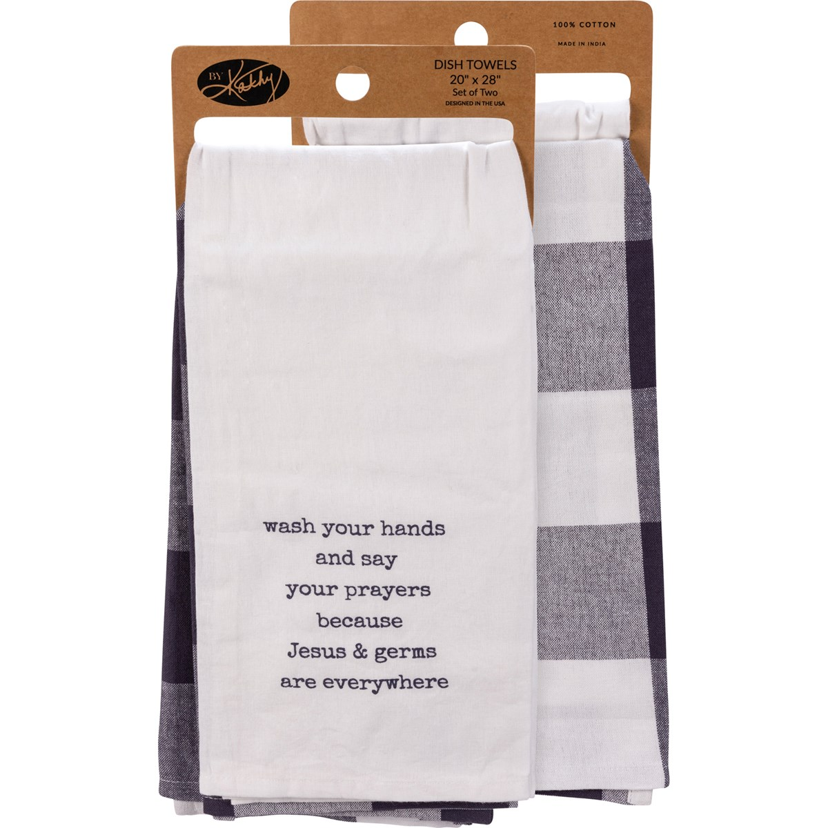 💙 Set of 2 Wash Your Hands Kitchen Towel Set