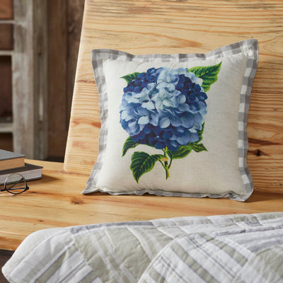 Finders Keepers Blue Hydrangea 14" Accent Pillow