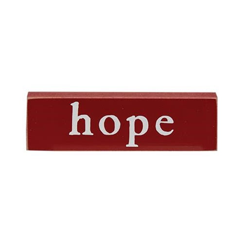 Set of 3 Faith Hope Joyous Thin Mini Block Signs