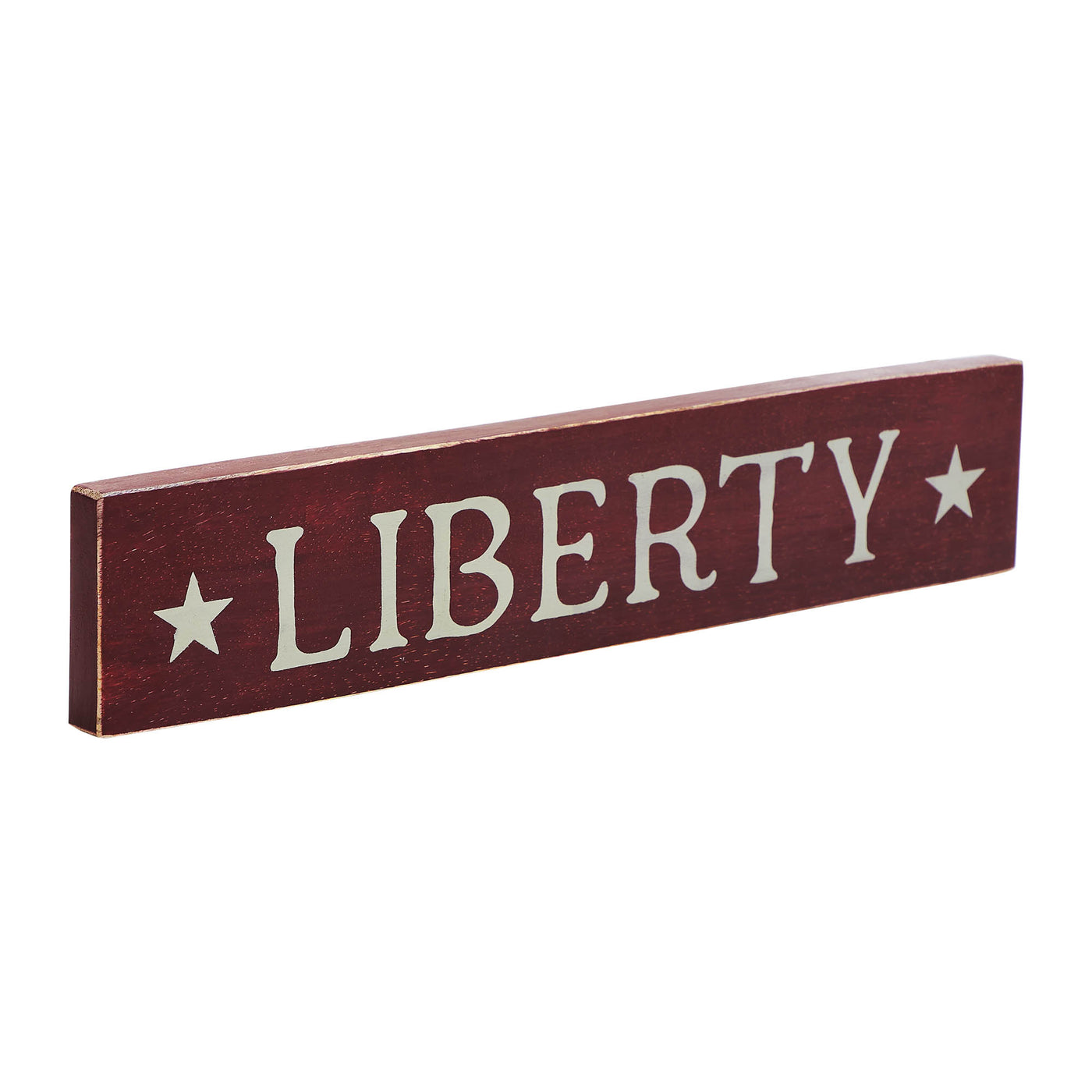 Liberty Stars 14" Burgundy Wooden Sign