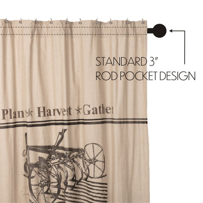 Sawyer Mill Charcoal Plow Shower Curtain 72" x 72"