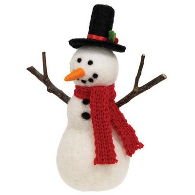 DAY 7 ✨ 14 Days of Felted Cheer ✨ Top Hat Snowman Felt Ornament