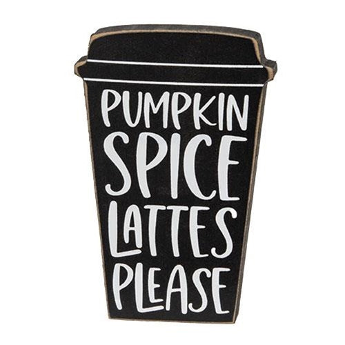 Set of 2 Pumpkins Leaves Box Sign and Pumpkin Spice Chunky Sitter Signs