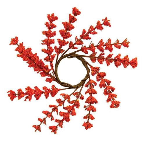 Orange Sallowthorn 6" Mini Faux Floral Ring