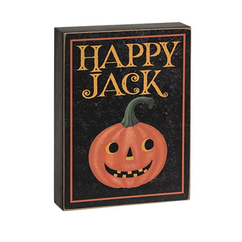 Set of 2 Happy Jack and Jeepers Creepers Retro Halloween Box Signs