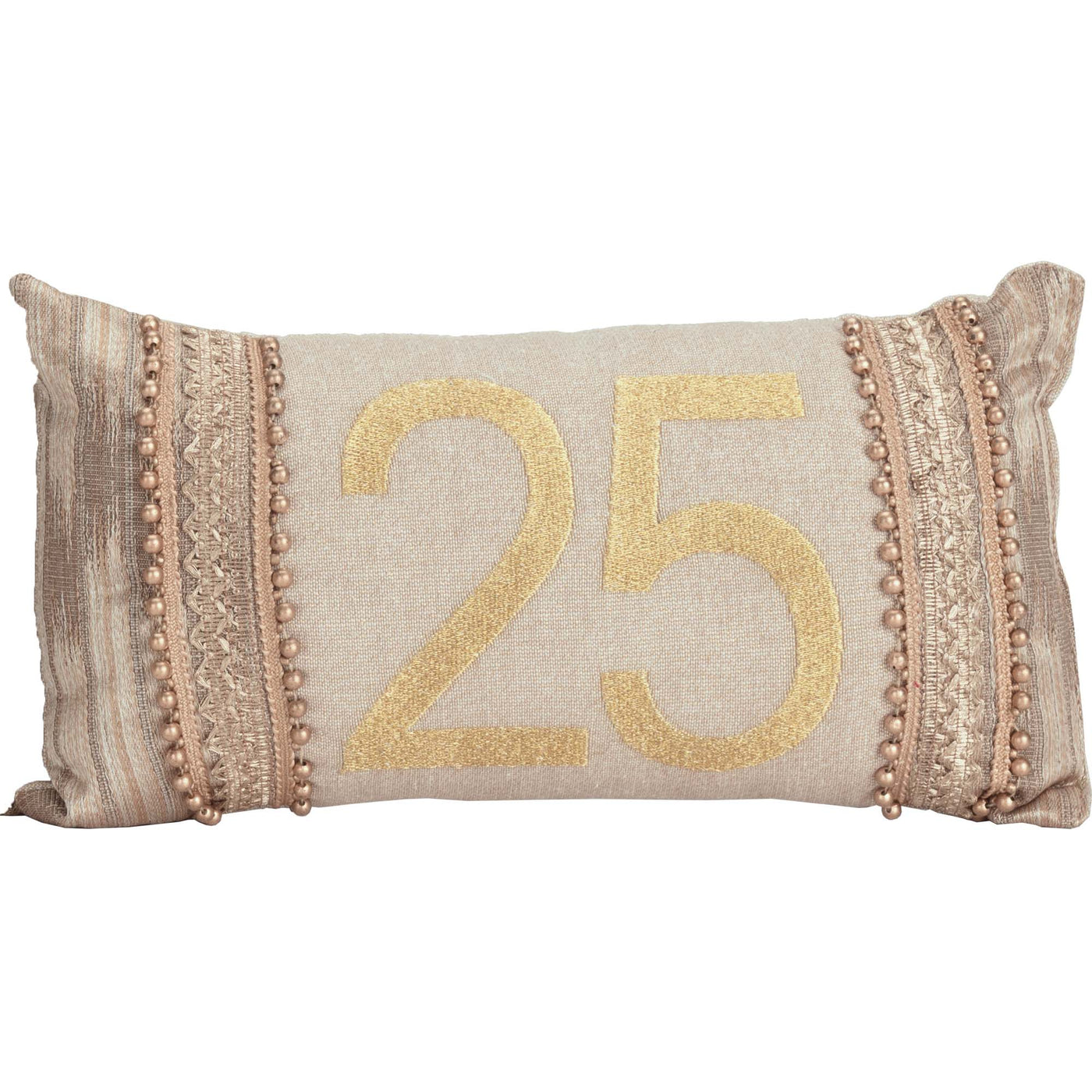 Set of 2 Celebrate 12-25 Small Christmas Pillow Set 7" x 13"