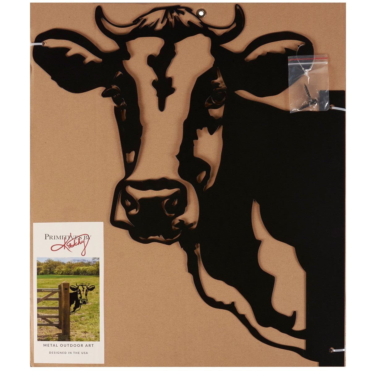 Cow Metal Outdoor Art 18" H