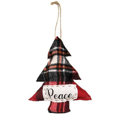 Set of 2 Joy Star & Peace Tree Ornaments
