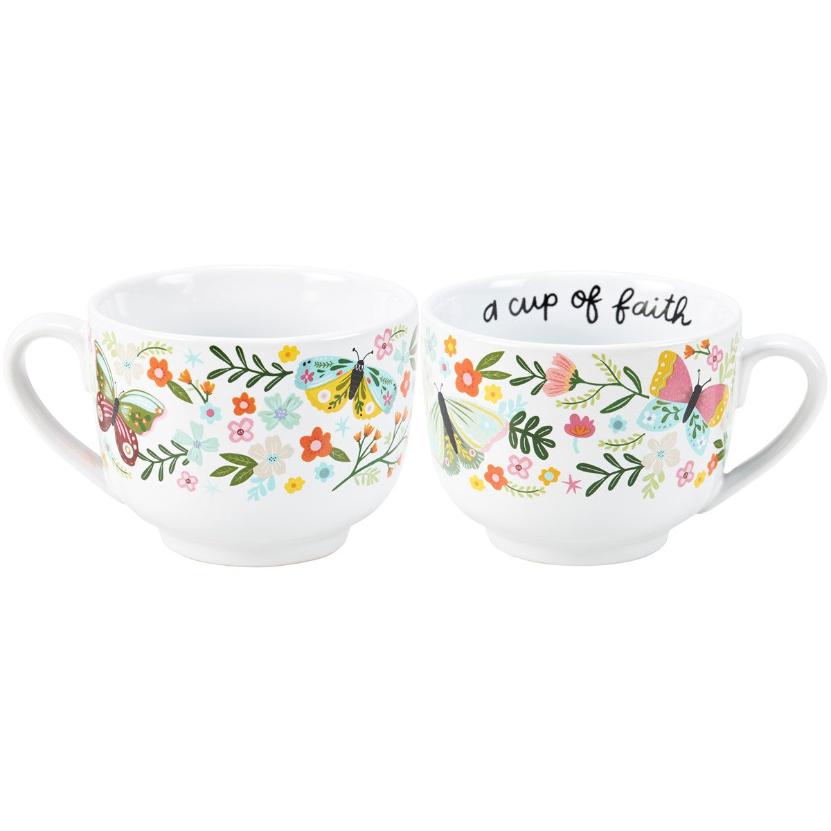 A Cup Of Faith 20 oz Floral Mug