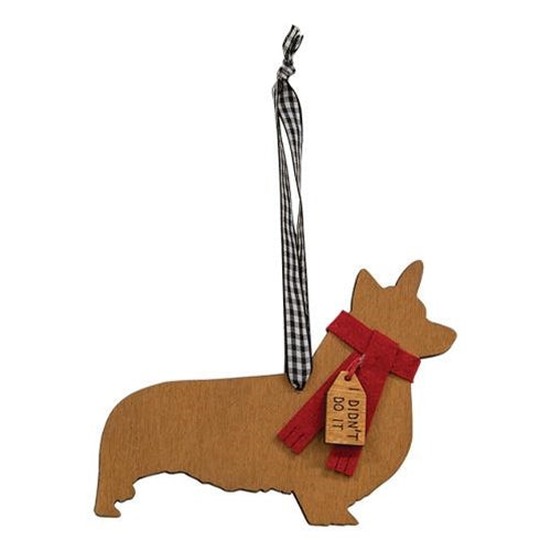 I Didn't Do It Corgi Dog Ornament